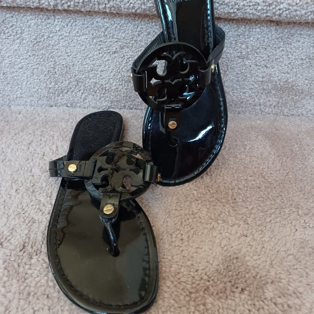 Black Tory Burch Miller Sandal , Size 7.5